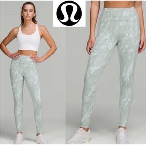 lululemon athletica High-Rise Marble Print Leggings in Sage